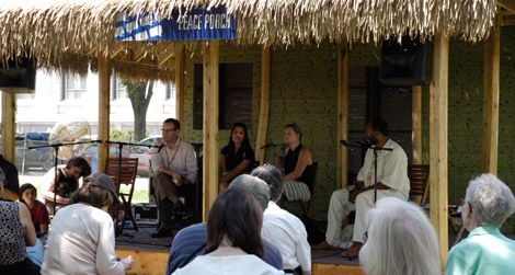Presenters discuss the Peace Corps at the 2011 Smithsonian Folklife Festival.