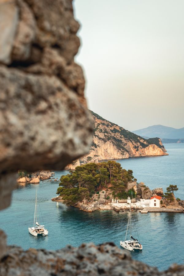 Panoramic view of Parga, Greece thumbnail
