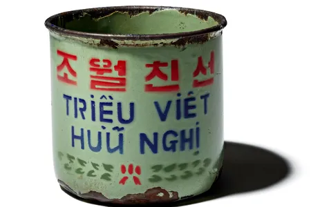 Johnson pressed his ear to this humble cup to hear the tap code messages of his friend Bob Shumaker in the next cell over.
