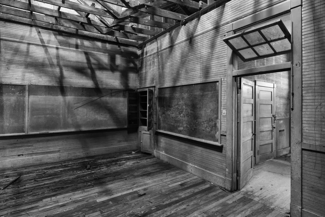 Interior of the Tankersley School in Montgomery County, Alabama (active 1923-1967)