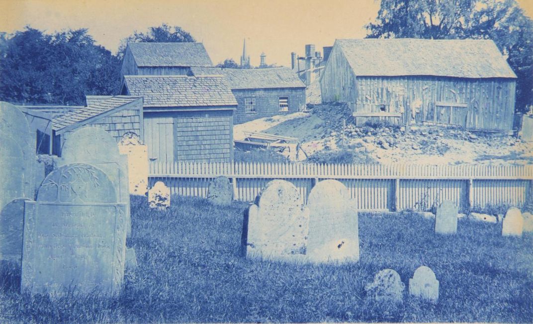 A photograph of a cemetery 