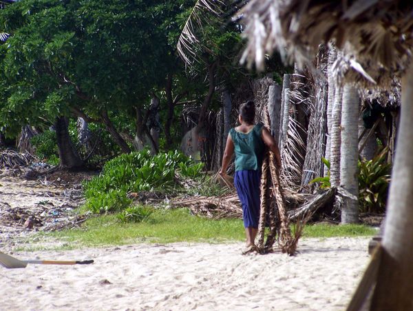 I noticed this woman working on the beach on Fanning Island Kiribati in the South Pacific. thumbnail