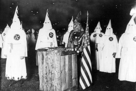 A Chicago rally of the Ku Klux Klan in the early 1920s
