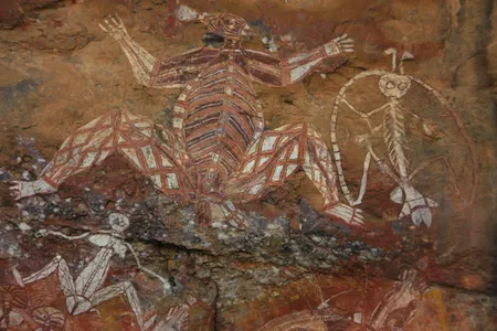 Aboriginal rock art at Ubirr in Kakadu National Park.
