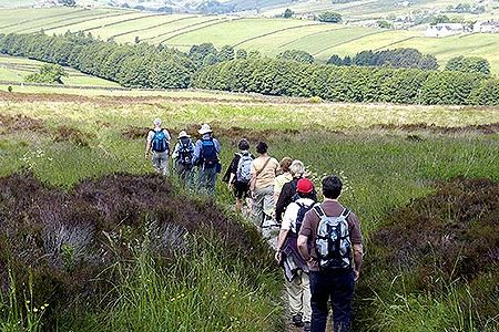Following the Brontë Trail across the moors, the Wayfarers group walked between eight and 10 miles a day in Yorkshire and Derbyshire.