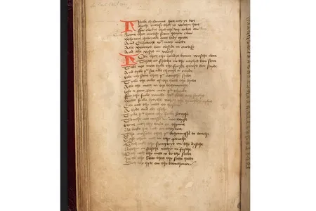 A scanned page from The Lytille Childrenes Lytil Boke, a 15th-century courtesy book of table manners and etiquette for kids