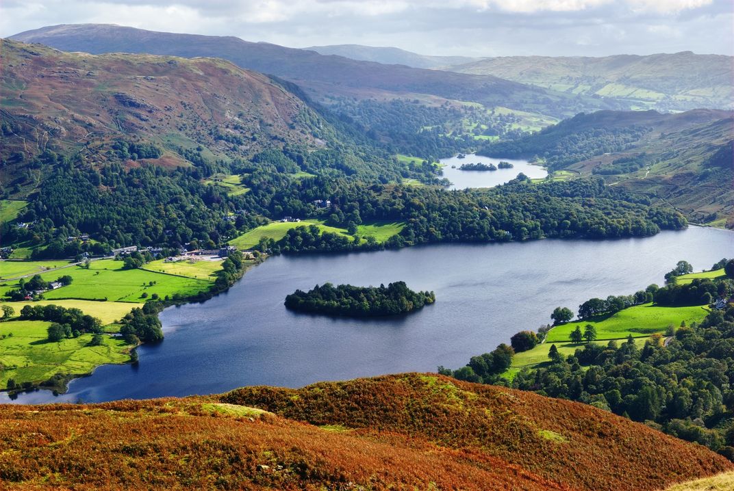 View of the landscape overlooking Grasmere