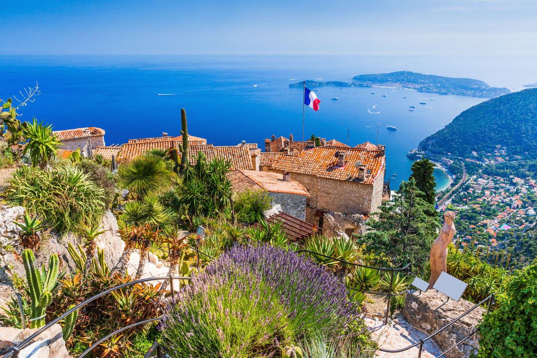 A Mediterranean view from hilltop Eze, France
