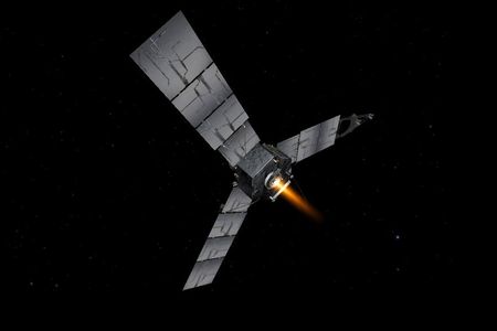 Juno's engine will burn for 35 minutes to place it in orbit around Jupiter.