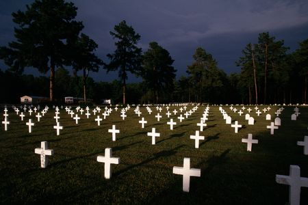 A prison cemetery in Huntsville, Texas, where many executed inmates have been buried.