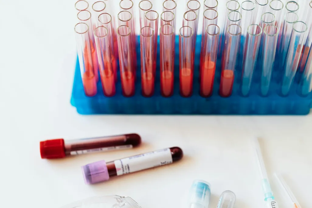 blood vials in collection tubes