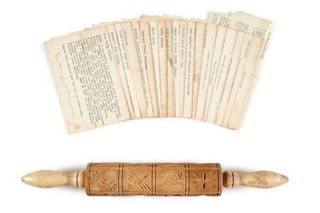Plath's recipe cards and rolling pin reflect her love of cooking—and her conflicted relationship with domestic life.