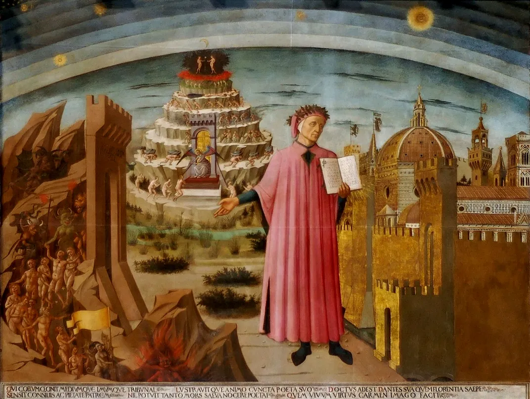 Dante fresco by Domenico di Michelino