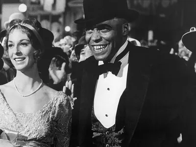 James Earl Jones (right) played Jack Johnson, while Jane Alexander (left) portrayed Eleanor Bachman, a fictionalized version of the boxer's first wife.