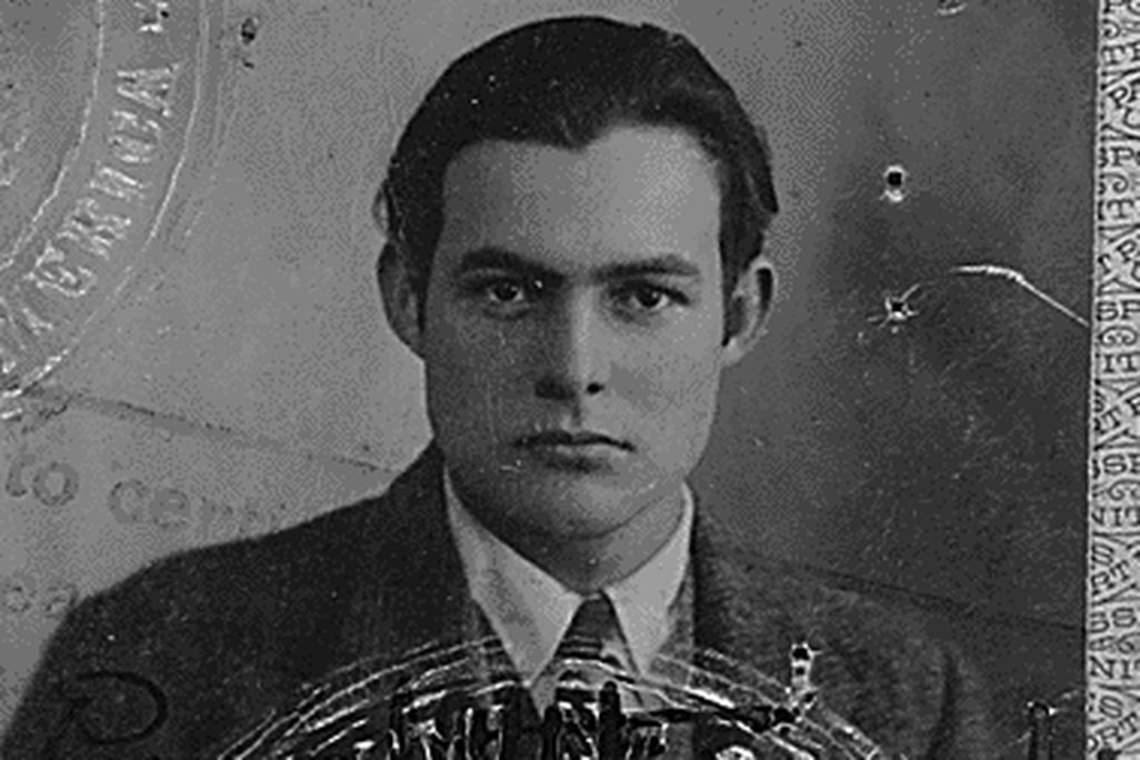 Ernest Hemingway’s 1923 passport photo