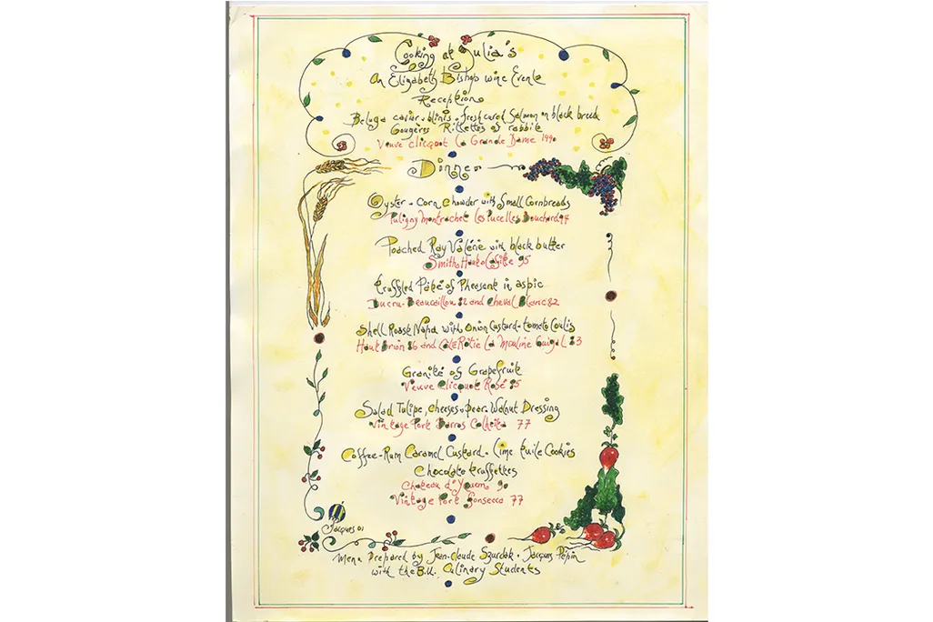Jacques Pépin's Menu