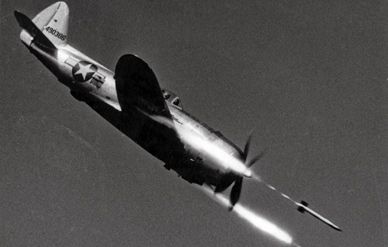 The P-47D carried eight guns and, on some models, rocket launchers.