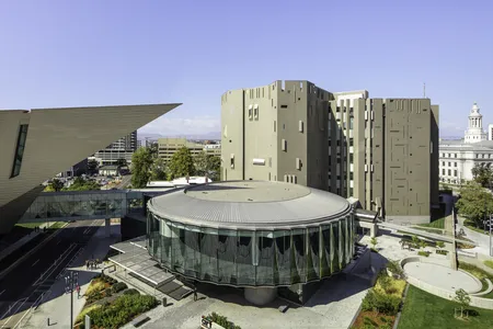 The Denver Art Museum&#39;s newly renovated campus, with the 50,000-square-foot Sie Welcome Center in the foreground