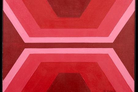 Robert Houle. Red is Beautiful, 1970. Acrylic on canvas, 45.5 x 61 cm. Canadian Museum of History.