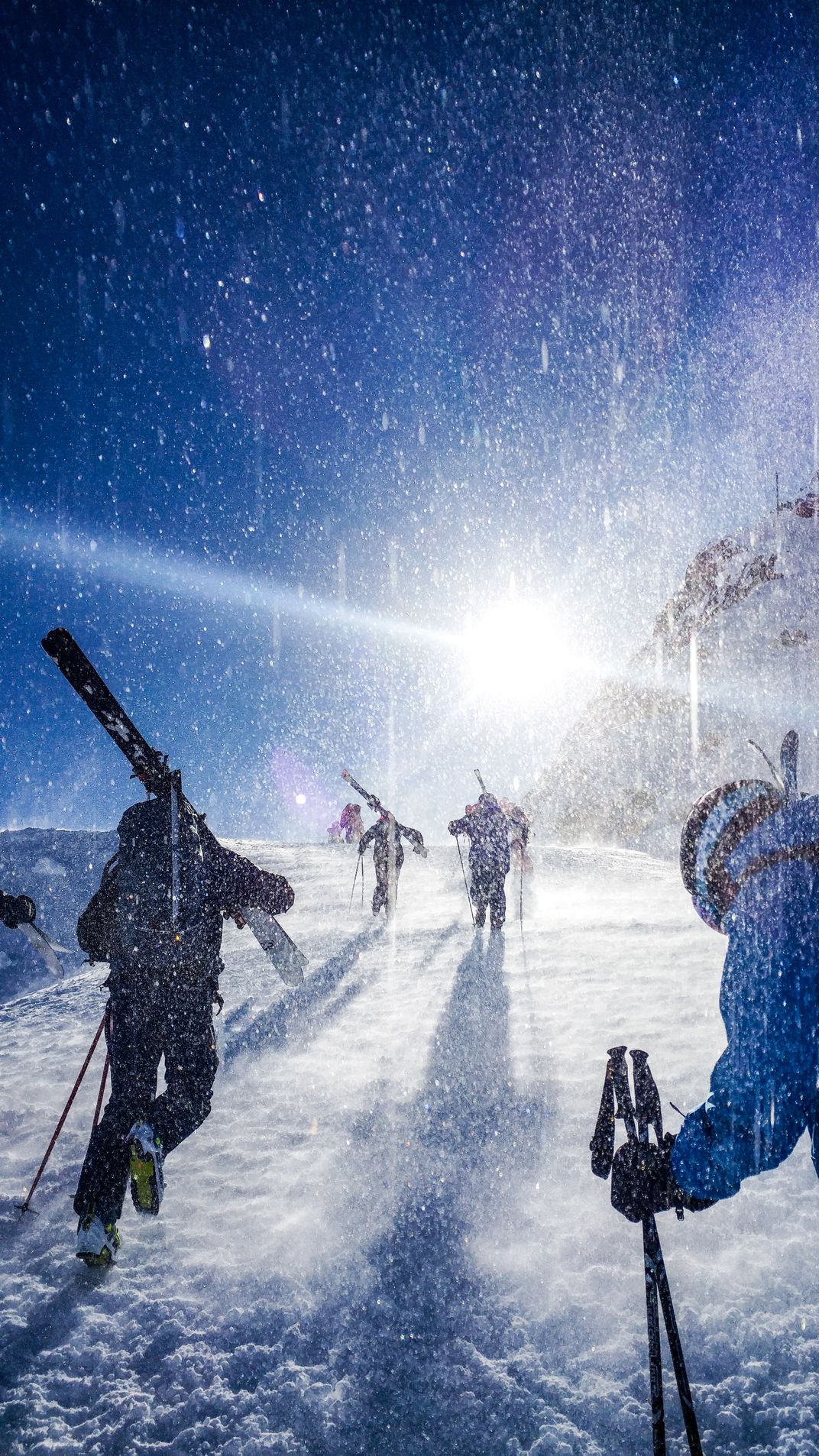 13 - Is it possible to sweat and freeze simultaneously? Ascending snow-covered mountains with snowflakes colliding against your face while the sun shines in your eyes is a perplexing contradiction.