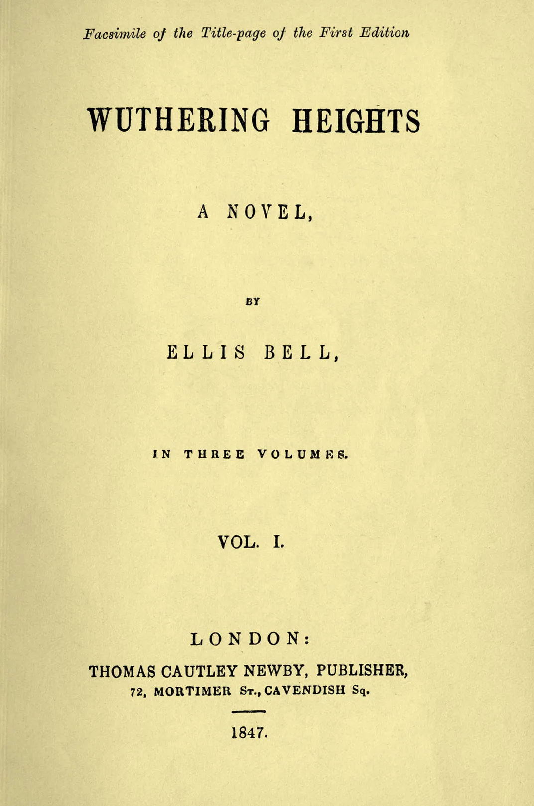 Wuthering Heights title page