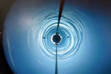 Scientists observed the view down the borehole via a computer at the surface as they drilled into the Antarctic ice to reach Lake Whillans. 
