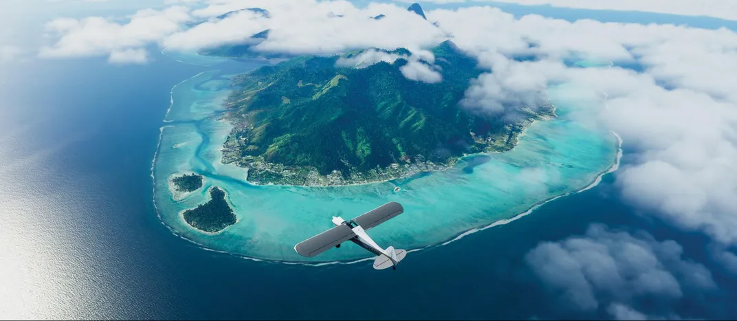 Pacific island from Microsoft simulator