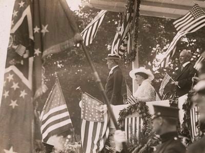 Woodrow Wilson and his second wife, Edith, in 1916