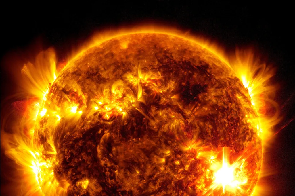 extreme solar activity, explosions on Sun's surface