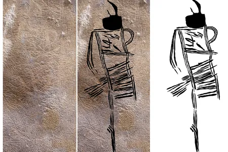 Native American artists created the cave drawings sometime between 660 and 949 C.E.