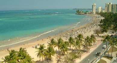 The beach resorts in San Juan's Condado district