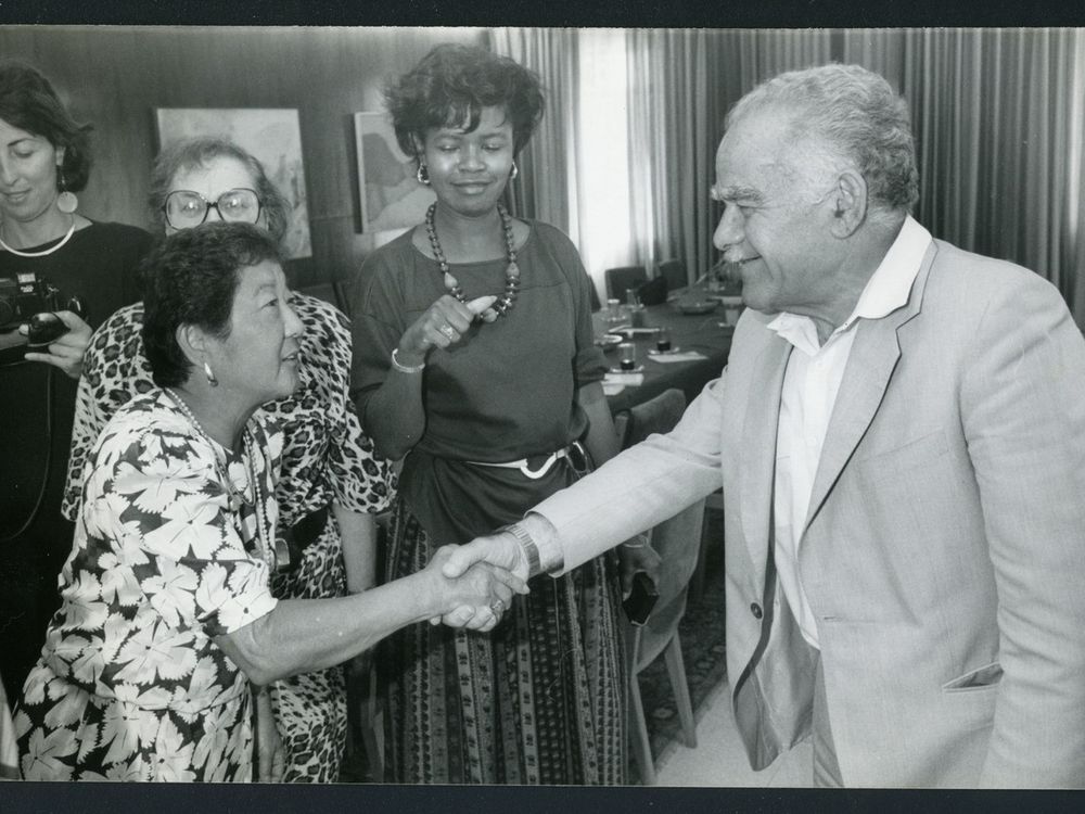 Photograph of Grayce Uyehara at the Ten Women in Leadership Conference, 1987 (AC1480-0000001, Grayce Uyehara Papers, Archives Center, National Museum of American History)