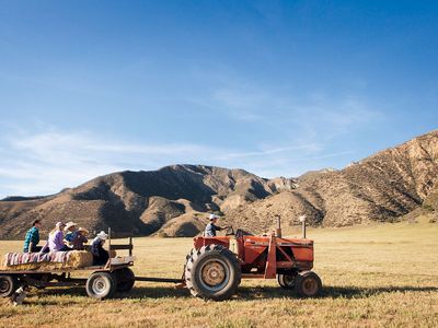 California's Bar SZ Ranch offers daily hayrides.