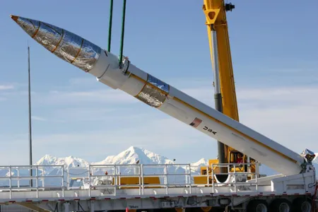 A missile defense interceptor at Fort Greely, Alaska.