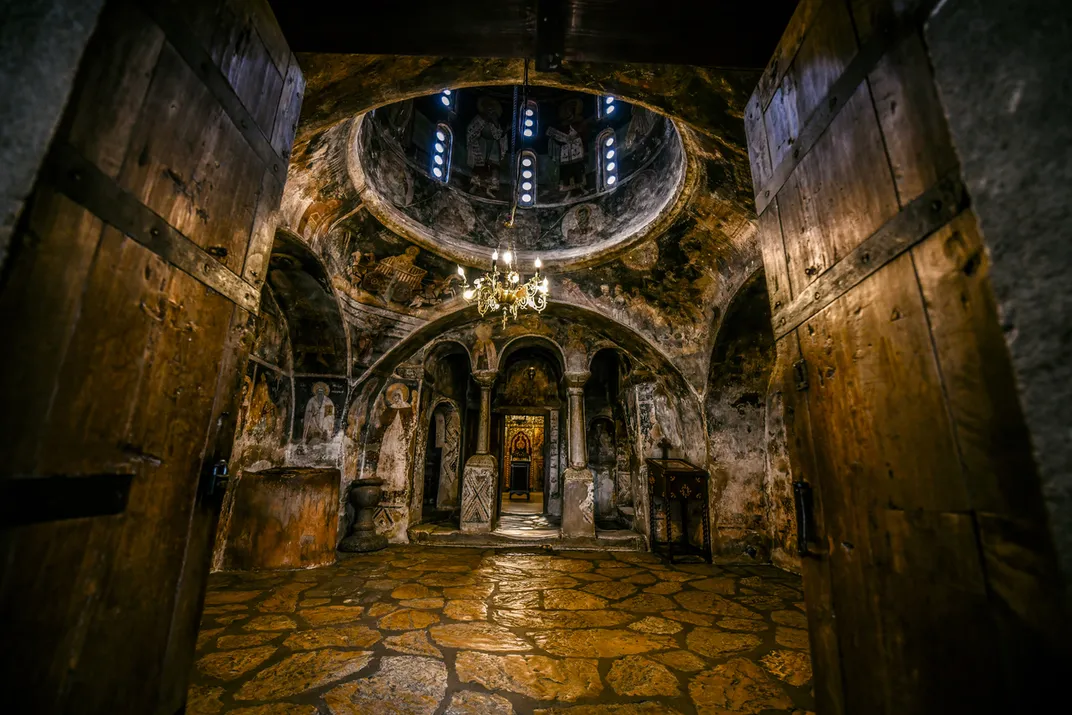 Interior of the Monastery of Saint Naum, near Ohrid, North Macedonia