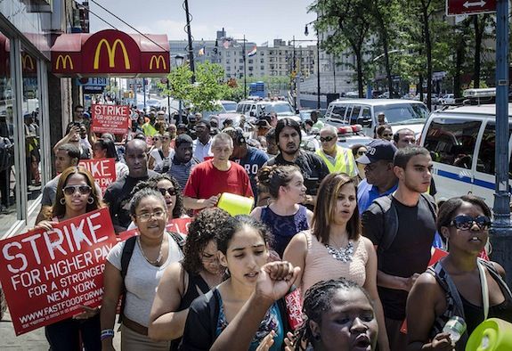 Strikes began in July in New York, and have now spread to the South.