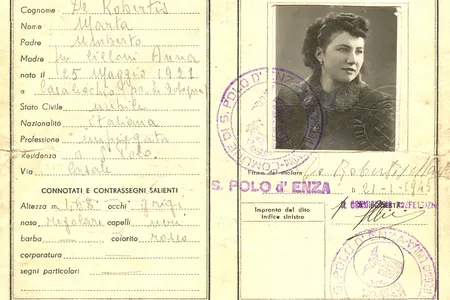 During her clandestine efforts for the Italian Resistance, Anita Malavasi used these forged papers to travel under the identity of &ldquo;Marta de Robertis.&rdquo;
