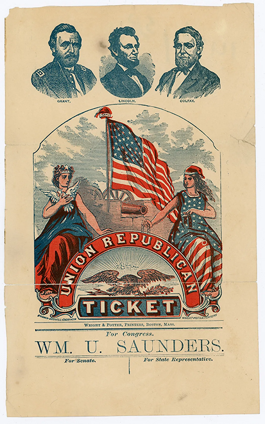 three political figures illustrated on a voting ballot