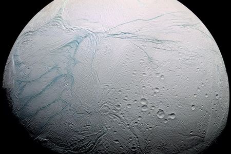 Cassini view of Enceladus.  