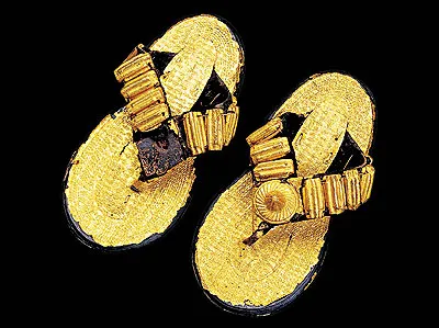 In most Akan states, gold-ornamented sandals identify a ruler. It is taboo for a chief to walk barefoot; to do so, followers believed, would invite disaster.