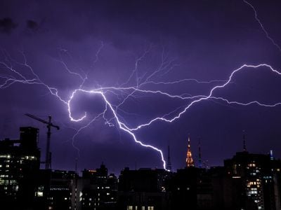 Lightning flashes over Sao Paulo, Brazil in 2014. On October 31, 2018, the longest lightning bolt ever recorded struck in Brazil, according to the World Meteorological Organization. 