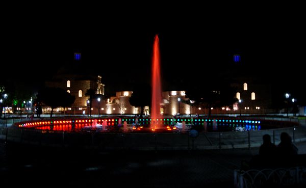 Basilica Cistern fountain lights thumbnail