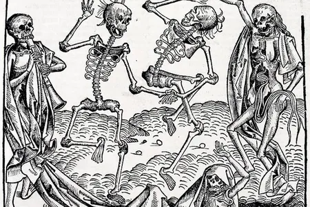 In 16th-century England, death by plague, depicted in the wood carving above, might have been an easy way to go compared to the accidents that could befall a person in everyday life. 