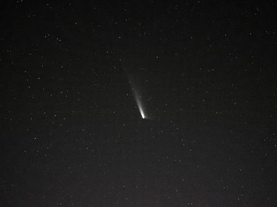 NASA astronaut Matthew Dominick captured this image of comet C/2023 A3 (Tsuchinshan-ATLAS) from the International Space Station, when the comet was 99.4 million miles away on September 22, 2024.