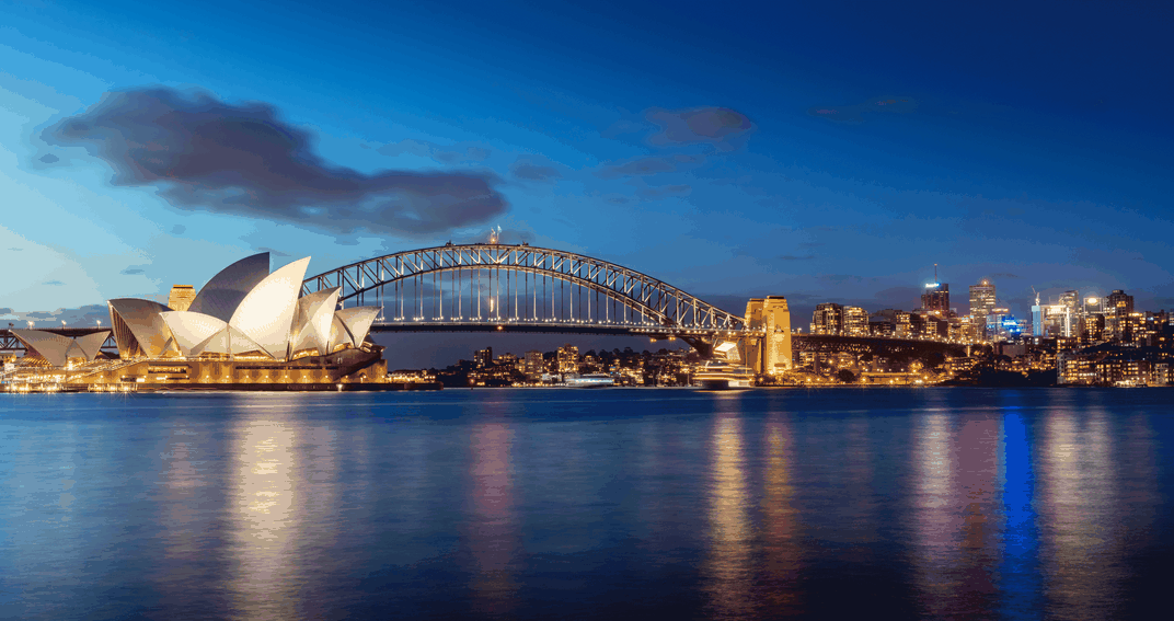 Sydney skyline, early evening