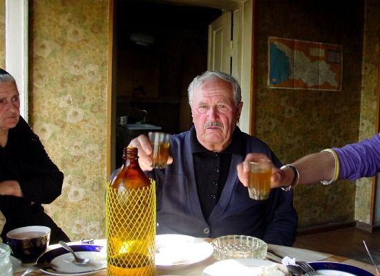 Don’t be caught drinking until this Georgian man is done toasting.