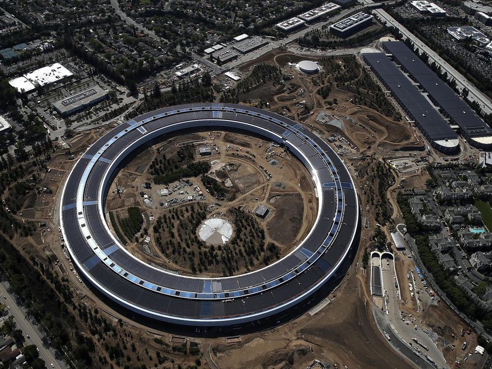 Aerial view of Apple's California headquarters