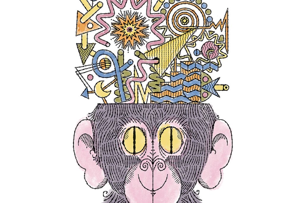 Ape Psychology Illustration