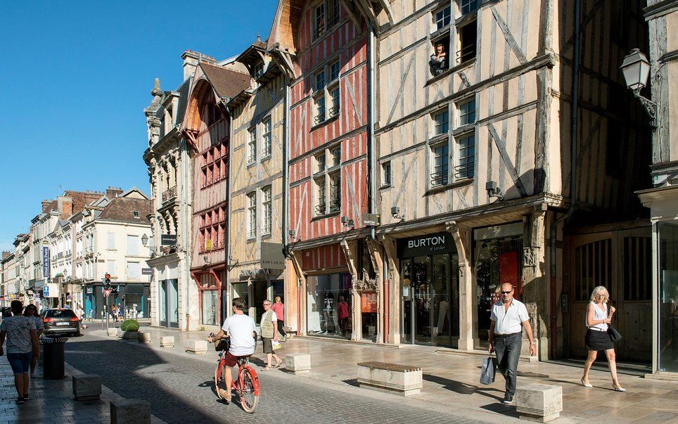 A picturesque street in Troyes