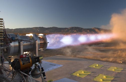 Testing a new kind of rocket.
